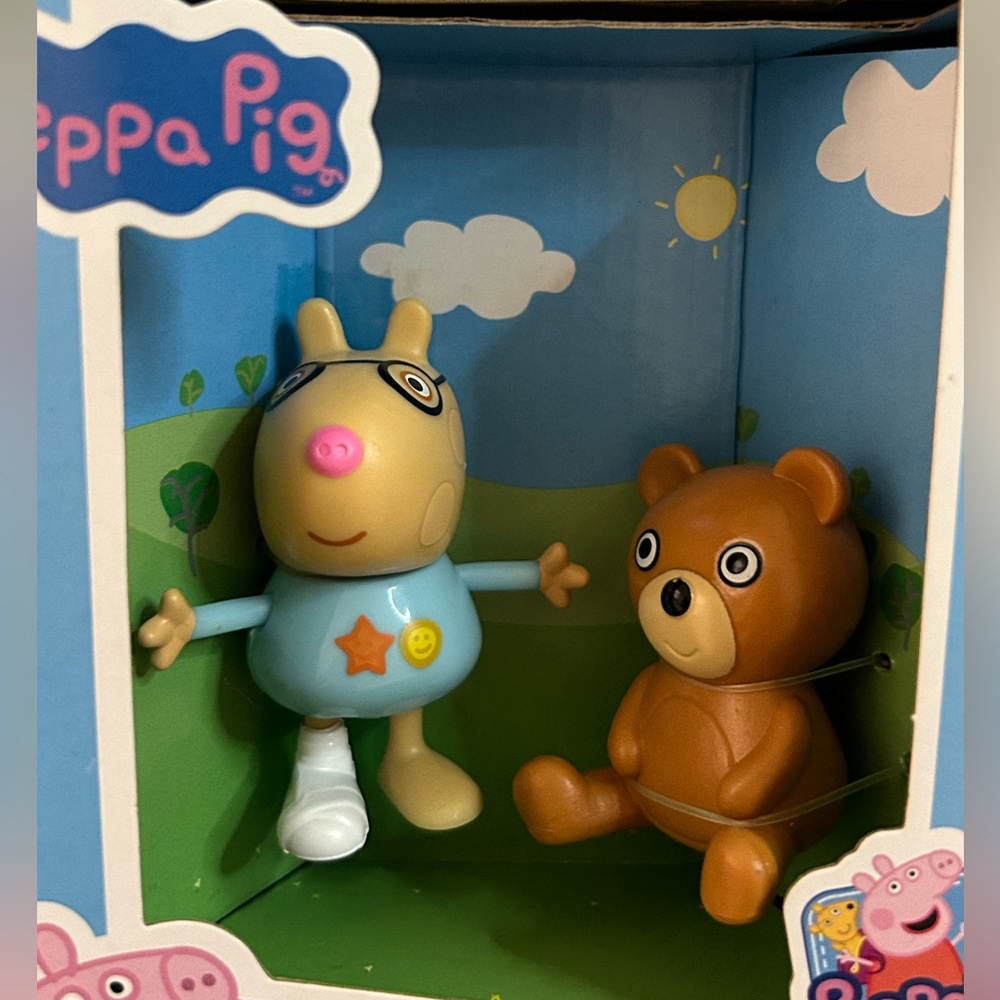 Peppa Pig Pedro Pony & Teddy Bear character set. Great gift! New in box - Picture 2 of 5
